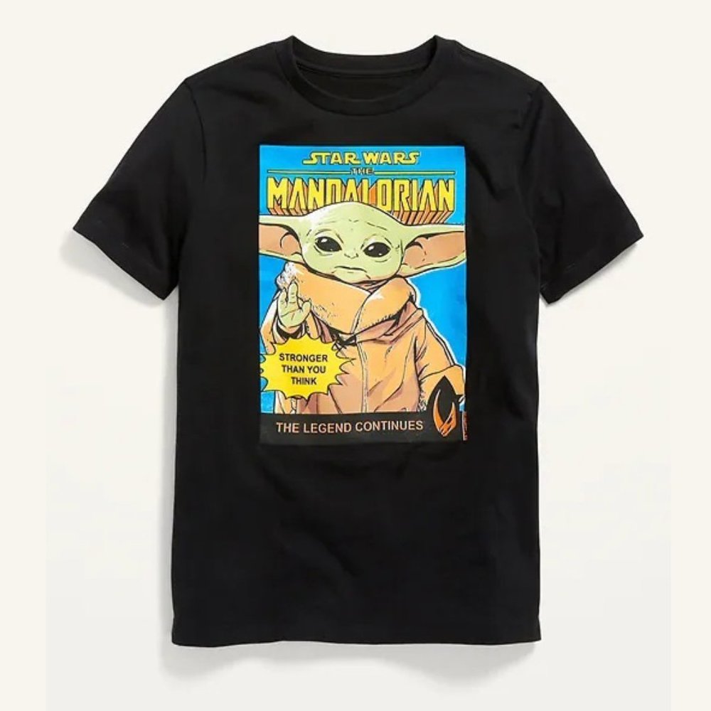 NWT Star Wars Mandalorian X Old Navy Baby Yoda Kids Graphic Tshirt. XL
